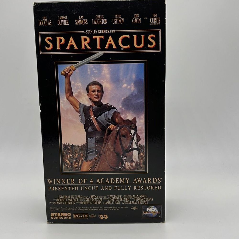 Academy Award Decorated Sealed VHS Spartacus Kirk Douglas‎ 2-Tape Set (1991)